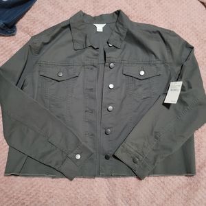 Caslon Women's Jacket Size L - NWT Dark Grey Beluga